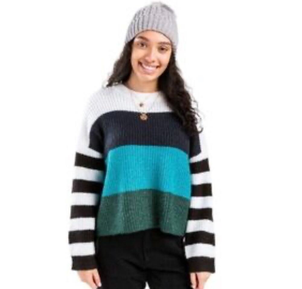 Harper Heritage stiped color blocked comfy sweater size large